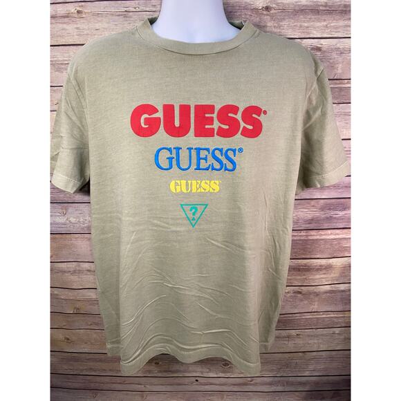 Vintage Guess Originals Small T shirt Spellout Triangle Mens 22x27 - Picture 1 of 11